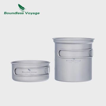 Boundless Voyage Titanium Kampeer Kookset - Lichtgewicht Pot, Verzenden, Nieuw