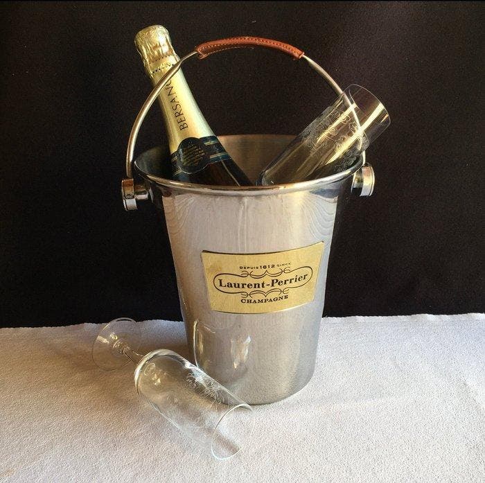 Rare Champagne Cooler Laurent Perrier - Ijsemmer - Aluminium, Antiek en Kunst, Curiosa en Brocante