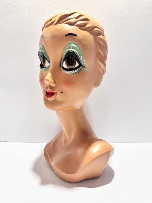 Twiggy head - Mannequin - Plastic, Antiek en Kunst, Kunst | Designobjecten