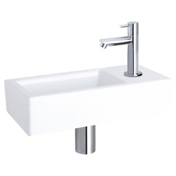 Fonteinset Differnz Ravo Keramiek 38.5x18.5x9 cm Wit Met, Ophalen of Verzenden, Nieuw, Overige typen