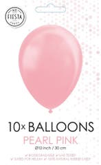 10x Ballonnen Parelmoer lichtroze, Nieuw, Versiering, Verjaardag
