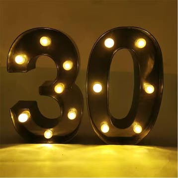 Set van 2 LED Verjaardagsnummers Verlichte Feest Cijfer Deco, Verzenden, Nieuw