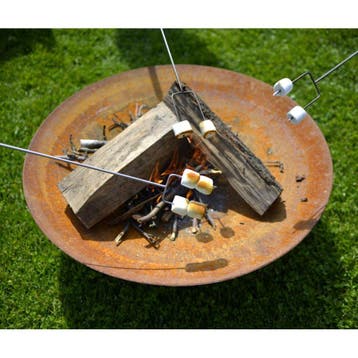 Geroba Diablo 02 vuurschaal rond 800x107mm - Cortenstaal, Verzenden, Nieuw