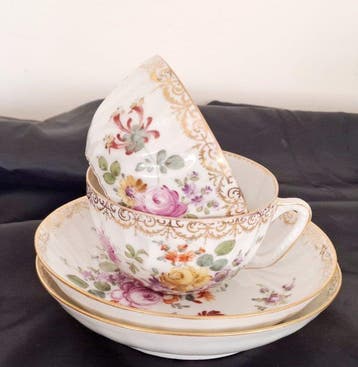 Dresden - Koffieservies (2) - Porselein - Omstreeks 1890