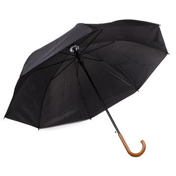 Benson Luxe zwarte paraplu - Automatisch - 125 cm - Gebog..., Ophalen of Verzenden, Nieuw