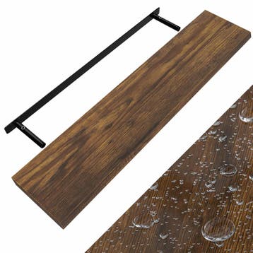 Wandplank Zwevend Donkere Eik MDF 110x23x3,8cm (Interieur), Verzenden, Nieuw