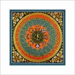 Netra lama’s OM-mantra mandala | Handgeschilderde, Nieuw