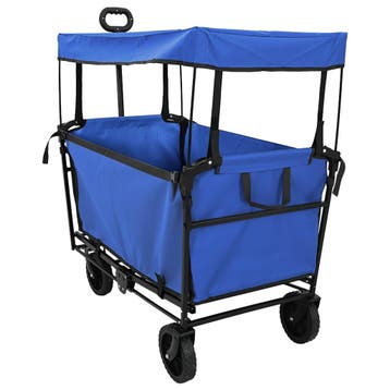 vidaXL Vouwbare Handtrolley Zwart 105 x 56,5 x 116 cm Oxford, Verzenden, Nieuw