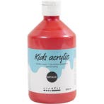 Acrylverf Metallic, metallic, rood, 500 ml/ 1 fles, Nieuw