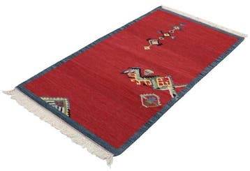 Kelim - Vloerkleed - 160 cm - 90 cm - Naturfarben, Nieuw