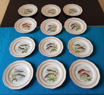 Eetservies voor 12 (12) - Porselein - Porseleinen bord