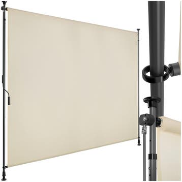 Zonnescherm Taija met handslinger - 200 x 310 cm, beige, Verzenden, Nieuw