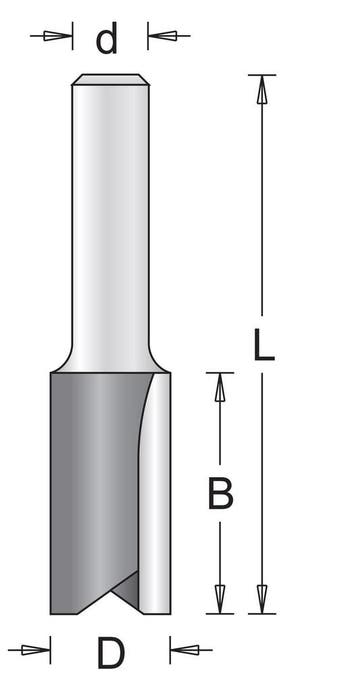 Proline groeffrezen met 2 snijkanten 8 mm groeffrees 18 x, Doe-het-zelf en Verbouw, Verzenden, Nieuw