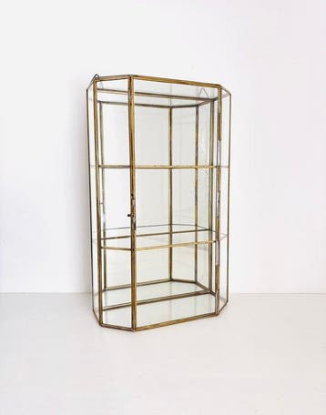 Vitrinekast - Messing - Collectie-weergave