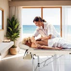 3 zones massagetafel met 5cm vulling en aluminiumframe - bei, Verzenden, Nieuw