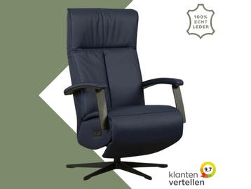 Leren relaxfauteuil met hartbalans Pure - Toledo Kobalt, Huis en Inrichting, Fauteuils, Bohemian, Industrieel, Modern, Scandinavisch