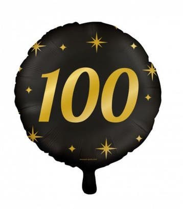 Classy party foil balloon 100 jaar, Verzenden, Nieuw, Versiering, Verjaardag