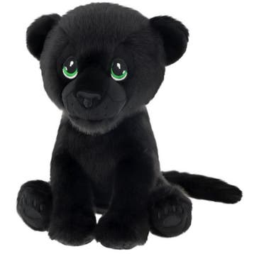 Keel Toys panter knuffel - pluche - zwart - zittend - 23 cm, Verzenden, Nieuw