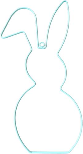 Metalen Frame Haas hangend oor hanger Turquoise 29 cm, Hobby en Vrije tijd, Knutselen, Ophalen of Verzenden, Nieuw