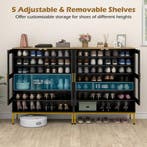 LIVSK Schoenenkast met 5 Verstelbare Planken - Werkblad voor, Huis en Inrichting, Kasten | Buffetkasten, Verzenden, Nieuw