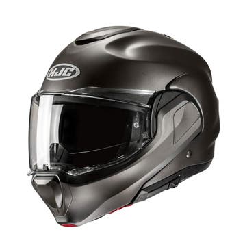 HJC F100 Solid Semi Flat Titanium Systeemhelm, Nieuw met kaartje, Systeemhelm, HJC, XXL