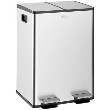2 X 28 L Doppelmülleimer, Pedalöffnung, Leicht Zu Reinigen,, Doe-het-zelf en Verbouw, Verzenden, Nieuw