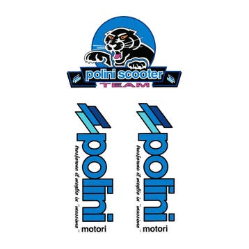 Polini stickerset Scooter Team 3-delig, Ophalen of Verzenden, Nieuw, Polini