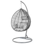Ei Hangstoel Grijs | Incl. Kussens | Premium | Laatste St..., Tuin en Terras, Ophalen of Verzenden, Nieuw, Metaal, Verstelbaar
