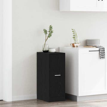 vidaXL Apothekerskast Zwart eiken 40 x 41 x 77.5 cm Bewerkt, Huis en Inrichting, Verzenden, Nieuw