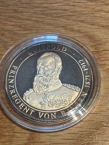 Duitsland. Silver medal Luitpold Bayern 15g (.999) (Zonder