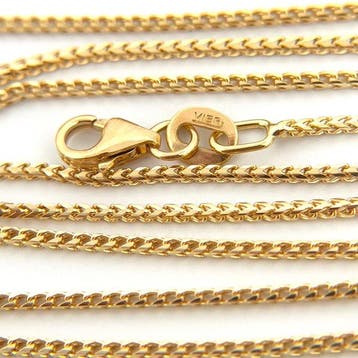 Vieri - Halsketting - Franco - 60 cm - 18 karaat Geel goud, Sieraden, Tassen en Uiterlijk, Nieuw