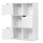 LIVSK Moderne Boekenkast - 6 Opbergkasten met Deuren - Duurz, Boeken, Verzenden, Nieuw