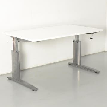 Vepa bureau, wit blad, 140 x 90 cm, hoogte instelbaar, Huis en Inrichting, Bureaus, Ophalen of Verzenden, Nieuw