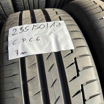 2 x Continental PremiumContact 6 235-50-18 Zomerbanden 5,5mm, 18 inch, Gebruikt, Ophalen of Verzenden, 235 mm