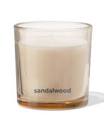 HEMA Geurkaars in glas 10x10cm sandelhout, Verzenden, Nieuw, Bruin