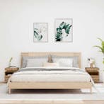 vidaXL Nachtkastjes met LED 2 st 40x39x48,5 cm artisanaal, Huis en Inrichting, Slaapkamer | Nachtkastjes, Verzenden, Nieuw, Hout
