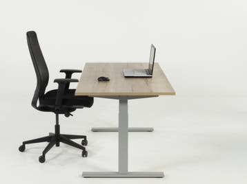 Zit sta bureau YOUP02 grijs eiken 120x80, Ophalen of Verzenden, Nieuw in verpakking
