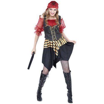 Piraten jurkje - rood, Verzenden, Nieuw, Feestartikel