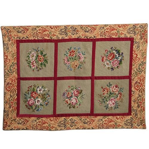 Wandkleed  floraal tapisserie  6 verschillende vlakken met b, Antiek en Kunst, Antiek | Meubels | Stoelen en Banken, Ophalen of Verzenden
