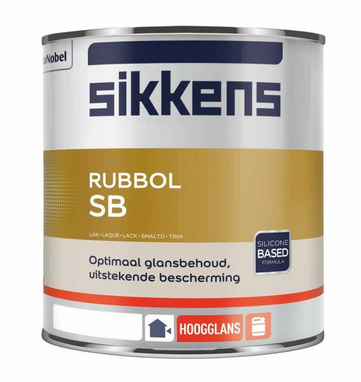 Sikkens Rubbol SB - 2,5L RAL 9001 | Crèmewit 2.5L, Doe-het-zelf en Verbouw, Verf, Beits en Lak, Verf, Wit, Nieuw, Minder dan 5 liter