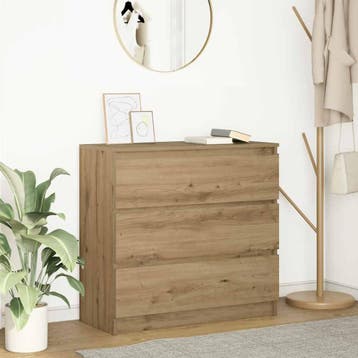 vidaXL Dressoir 80x35x76 cm spaanplaat ambachtelijk, Huis en Inrichting, Kasten | Dressoirs, Verzenden, Nieuw, 50 tot 100 cm, 25 tot 50 cm