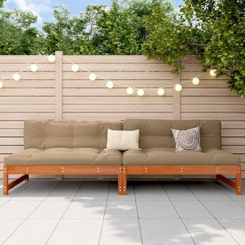 vidaXL Tuin Midden Sofa Massief grenenhout Wasbruin 240 x 84, Verzenden, Nieuw