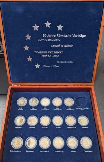 Europa. 2 Euro 2007 Treaty of Rome (17 coins) (Zonder