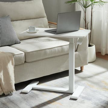 Bijzettafel Klirg in hoogte verstelbaar 68x36x66-92 cm wit m, Huis en Inrichting, Verzenden, Nieuw