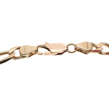 Gouden Figaro schakel armband (Schakelarmband), Ophalen of Verzenden, Gebruikt, Goud, Goud