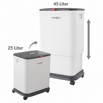 Nexxt Verstelbare Prullenbak - 25L tot 45L- met Wieltjes, Verzenden, Nieuw