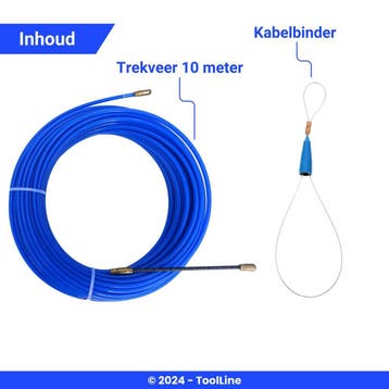ToolLine | Trekveer 10 meter | Dikte 4 mm | Versterkt nylon, Verzenden, Nieuw