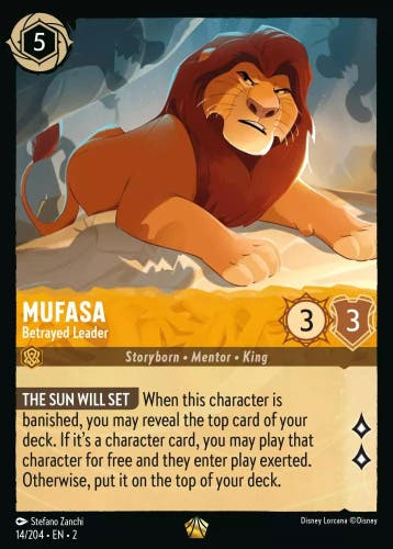 [14/204][S2] - MUFASA - Betrayed Leader ENG NON-FOIL [M/NM], Verzenden, Nieuw