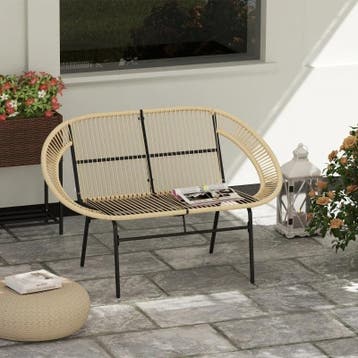 2-Zits Acapulco Tuinbank van Rotan, Tuin en Terras, Tuinbanken, Verzenden, Nieuw