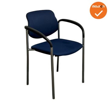 Piqueras Y Crespo - Vergaderstoel - Blauw gestoffeerd - c..., Vergader- of Presentatieruimte, Ophalen of Verzenden, Gebruikt, Stoel